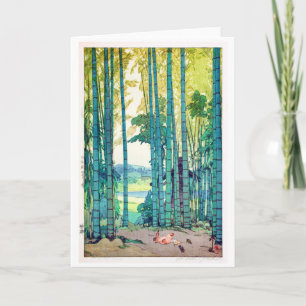 Bamboo Grove, Hiroshi Yoshida, Woodcut Karte