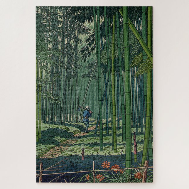 Bamboo Grove von Saga Fujishima Takeji Puzzle (Vertikal)