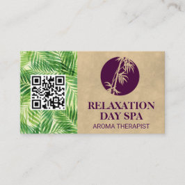 Bamboo Icon | Palm Leaf | QR-Code Visitenkarte