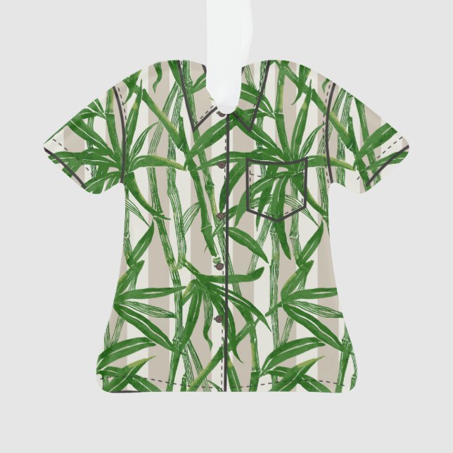 Bamboo Jungle Hawaiian Strip - grün Ornament (Vorderseite)