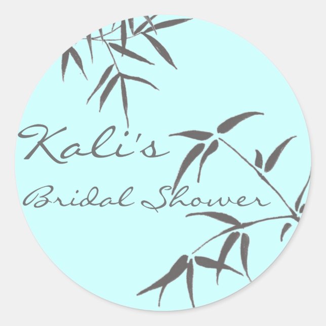 Bamboo Leaf Bridal Stickers (Vorderseite)