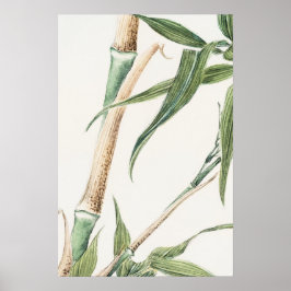 Bamboo Leaf Vintage Kunst Poster