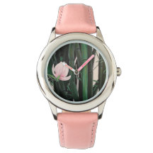 Bamboo magnolias - Custom Watch, Lederband