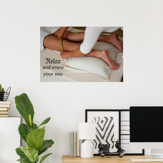 Bamboo Massage Leg Poster (Heimbüro)