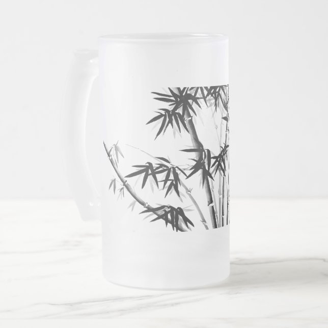 Bamboo Mattglas Bierglas (Vorderseite Links)