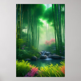 Bamboo Oase, Entdeckung des versteckten Frühlings Poster
