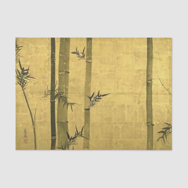 Bamboo, Ogata Kōrin, Sumi-e Seidenpapier (Vorderseite)