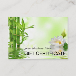 Bamboo-Orchideen-Spa-Salon-Geschenkgutschein Rabattkarte