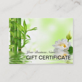 Bamboo Orchids Spa Salon Gift Certificate Rabattkarte