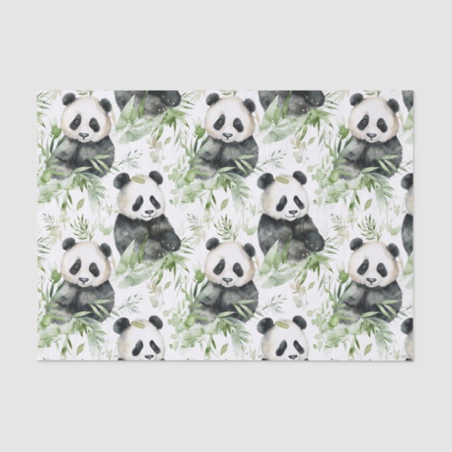 Bamboo Panda Tissue Paper Seidenpapier (Vorderseite)