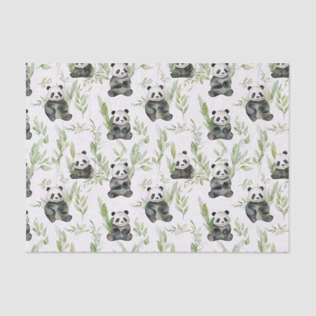 Bamboo Panda Tissue Paper Seidenpapier (Vorderseite)