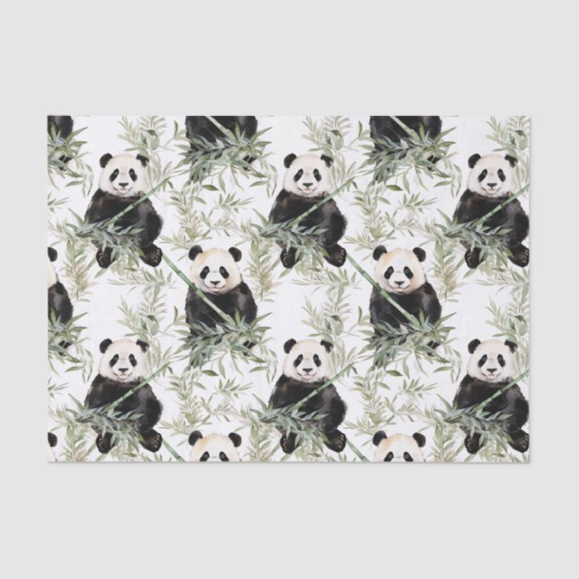 Bamboo Panda Tissue Paper Seidenpapier (Vorderseite)