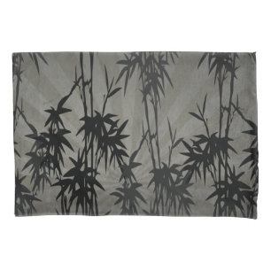 BAMBOO SCHWARZ VINTAGE NATUR KISSENBEZUG