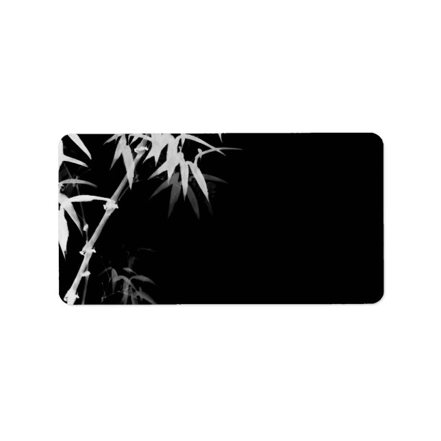 Bamboo Stalks l Oriental Zen Touch Blank Label Adressaufkleber (Vorne)