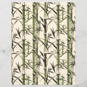 Bamboo Stalks und Blätter Scrapbook Paper