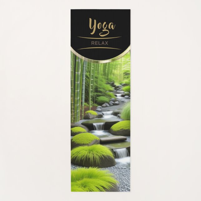 Bamboo Step Wasserfall - Yoga Mat Yogamatte (Vorderseite)