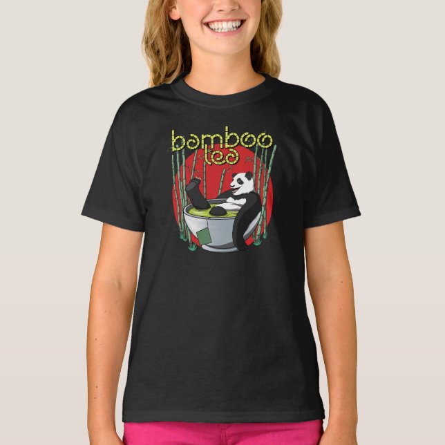 Bamboo Tea Drinker Panda T - Shirt (Vorderseite)