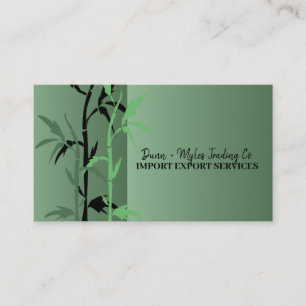 Bamboo Theme Import Export Business Card Visitenkarte