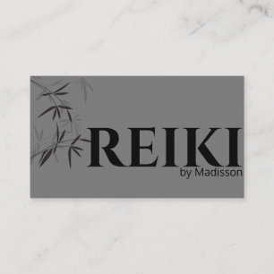 Bamboo Theme Reiki Practitioner Business Card Visitenkarte
