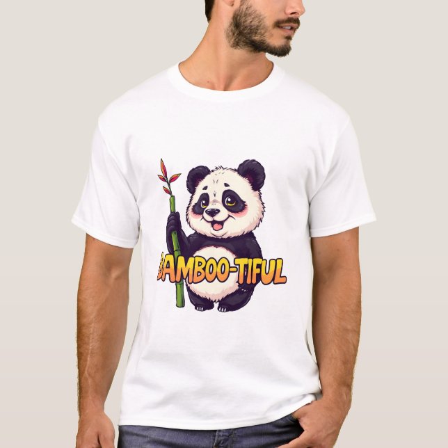 ''Bamboo-tiful'' lustiger und süßer Panda  T-Shirt (Vorderseite)