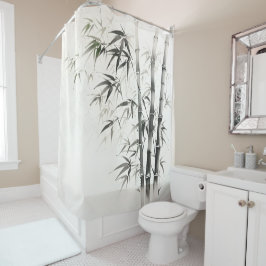 Bamboo-Tintenzeichnung Duschvorhang