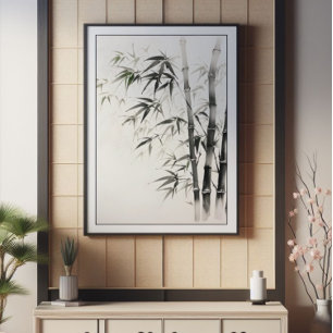 Bamboo-Tintenzeichnung Fotodruck
