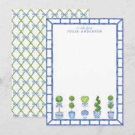 Bamboo Topiary Garden | Chinoiserie Note Card Mitteilungskarte