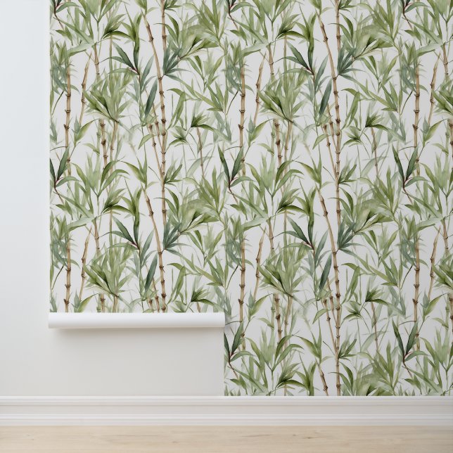 Bamboo Trees Print Tapete (Anwendung)