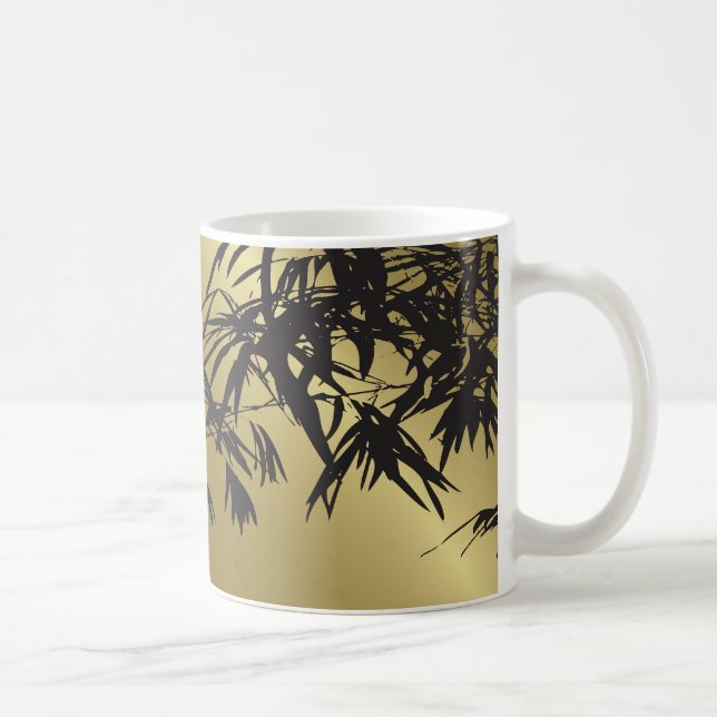 Bamboo Verlasse Black + Gold Custom Gift Tasse (Rechts)