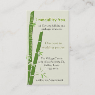 Bamboo-Visitenkarte Visitenkarte