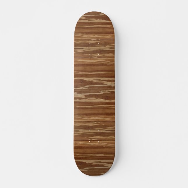 Bamboo Wood 01 Skateboard (Vorne)