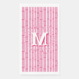 Bambooey Bamboo Stripe in Pink Personalized Serviette