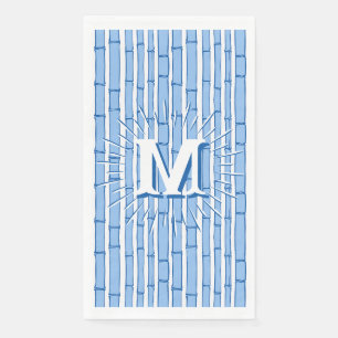 Bambooey Bambusstreifen in Blau Personalisiert Serviette