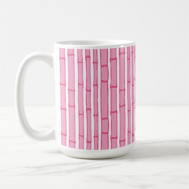 Bambooey Bambusstreifen in Rosa Kaffeetasse (Links)