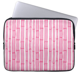 Bambooey Bambusstreifen in Rosa Laptopschutzhülle