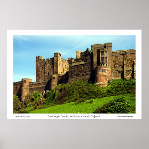 Bamburgh Schloss, Northumberland, England Poster