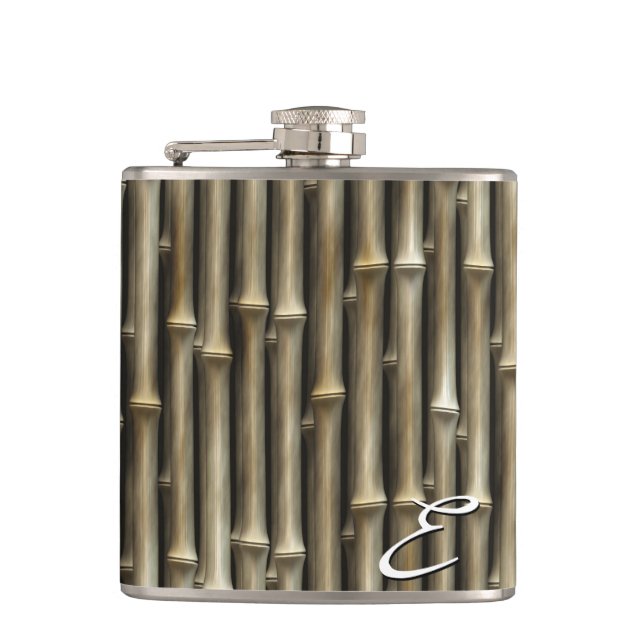 Bambus 1 Wrapped Flask Flachmann (Vorderseite)