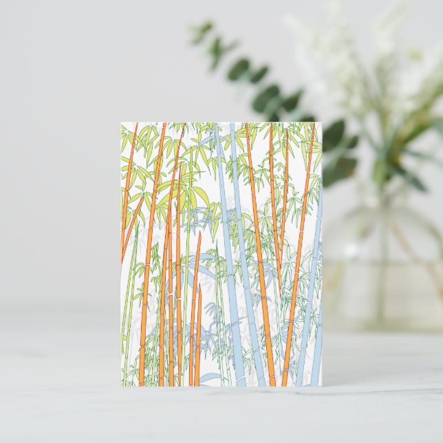 Bambus 3 feiertagspostkarte (Stehend Vorderseite)