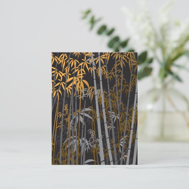 Bambus 4 feiertagspostkarte (Stehend Vorderseite)