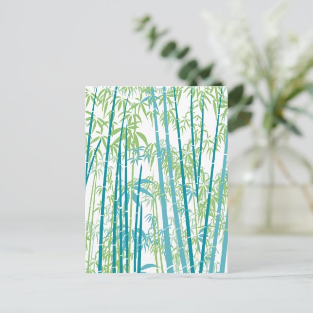 Bambus 6 feiertagspostkarte (Stehend Vorderseite)