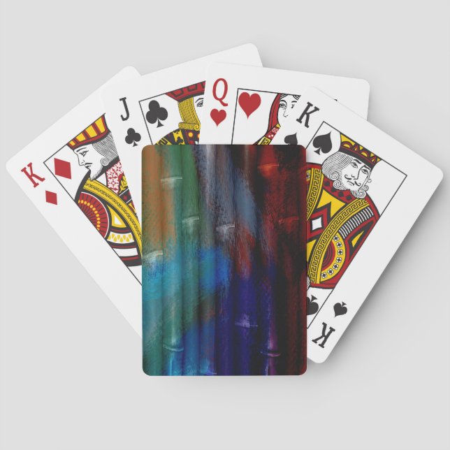 Bambus-Acrylgemälde #3 Spielkarten (Rückseite)
