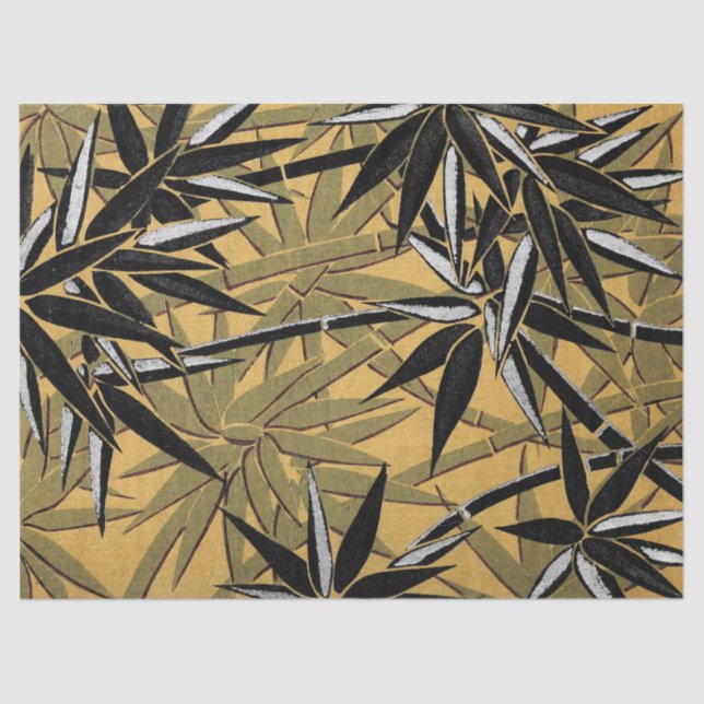 Bambus-Blätter in der Gift Wrap Seidenpapier (Vorderseite)