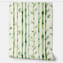 Bambus Forest Green Blätter Wasserfarbe entfernt Tapete