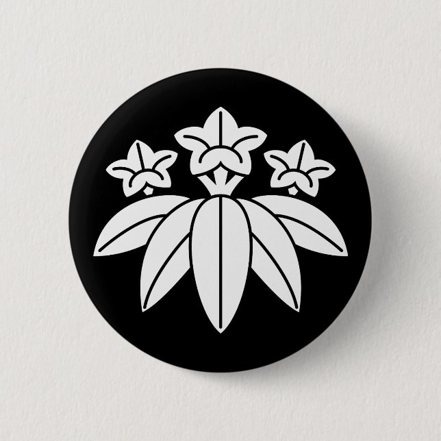 Bambus-Gentian Button (Vorderseite)