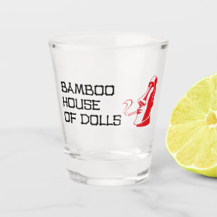 Bambus Haus von Puppen Schuhglas Schnapsglas