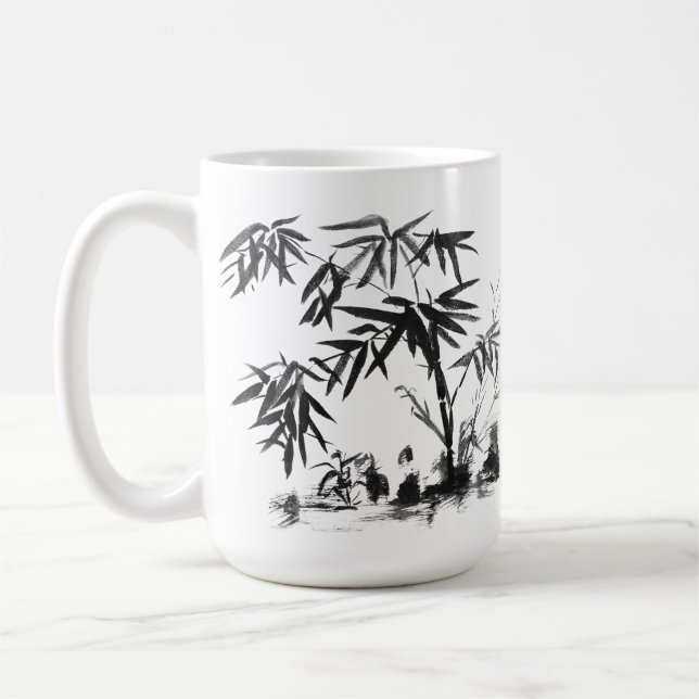 Bambus im Wasser Kaffeetasse (Links)
