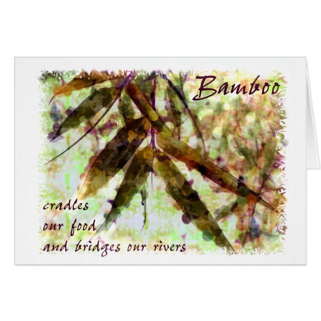 Bambus in einem sanften Regen...überbrückt unsere  (Vorderseite (Horizontal))