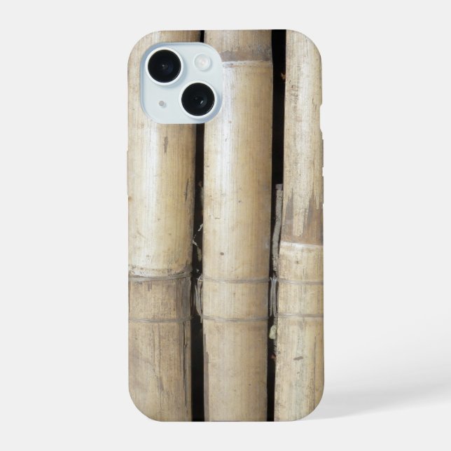 Bambus iPhone 15 Hülle (Rückseite)