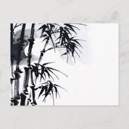 Bambus-Japanische Minimalpflanze. Postkarte