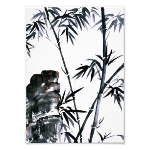 Bambus mit Stone Fotodruck